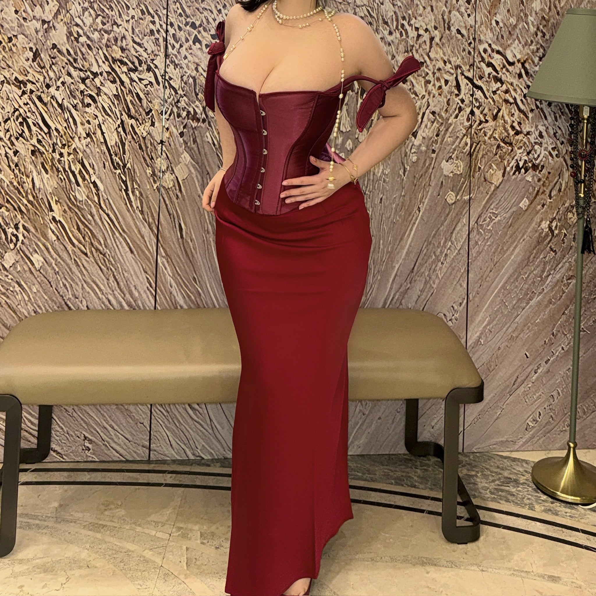 Scarlet Enchantment Maxi Dress