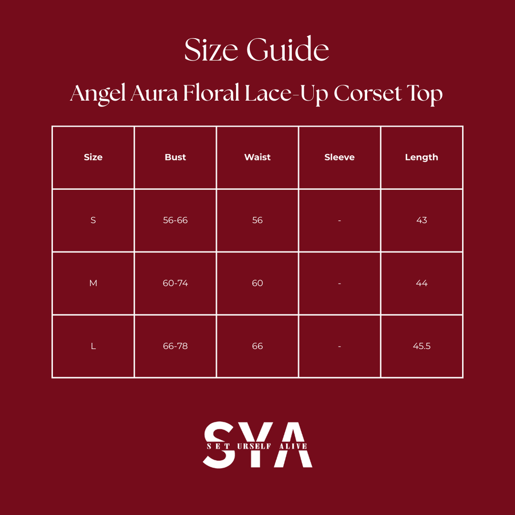 Angel Aura Floral Lace-Up Corset Top