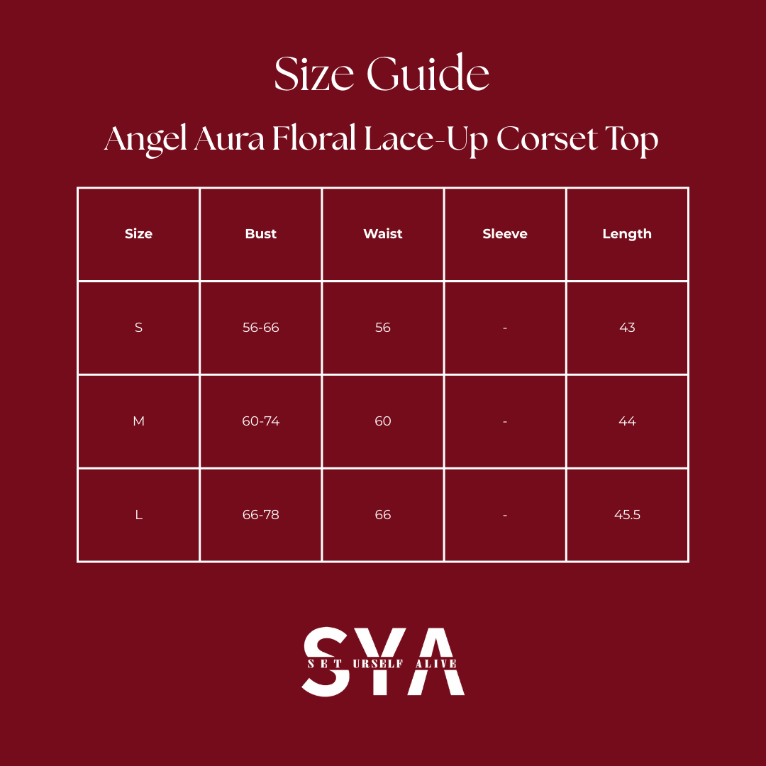 Angel Aura Floral Lace-Up Corset Top