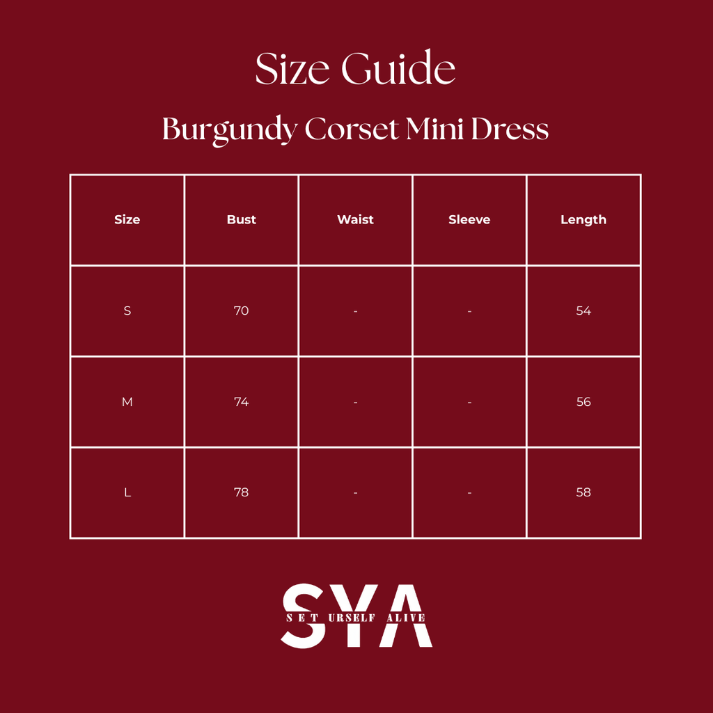 Burgundy Corset Mini Dress