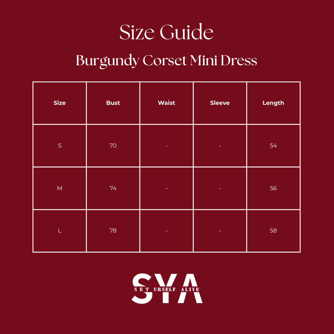 Burgundy Corset Mini Dress