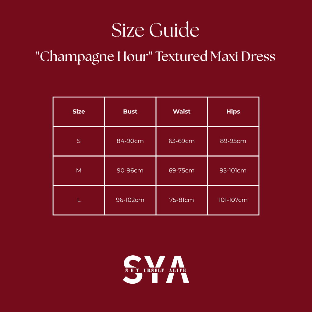 "Champagne Hour" Textured Maxi Dress