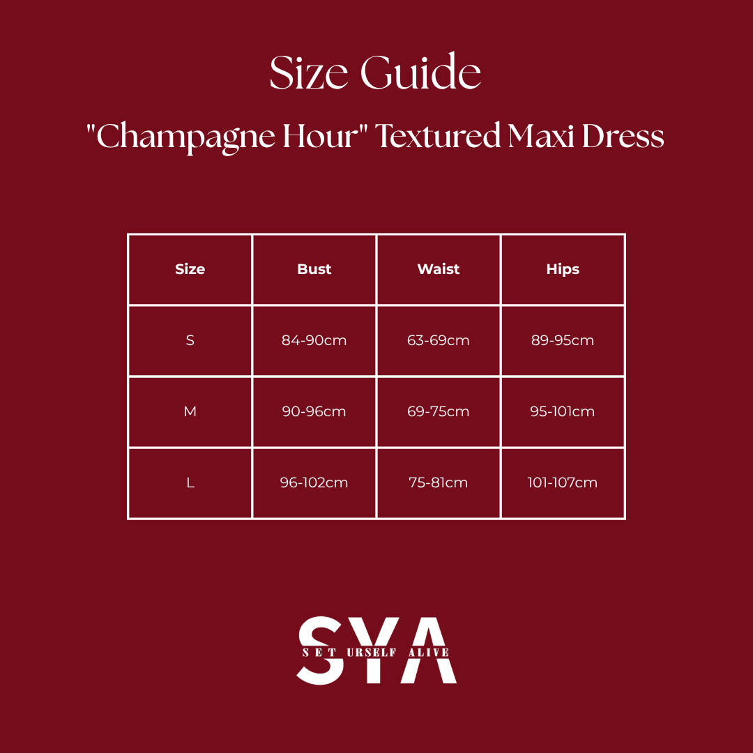 "Champagne Hour" Textured Maxi Dress