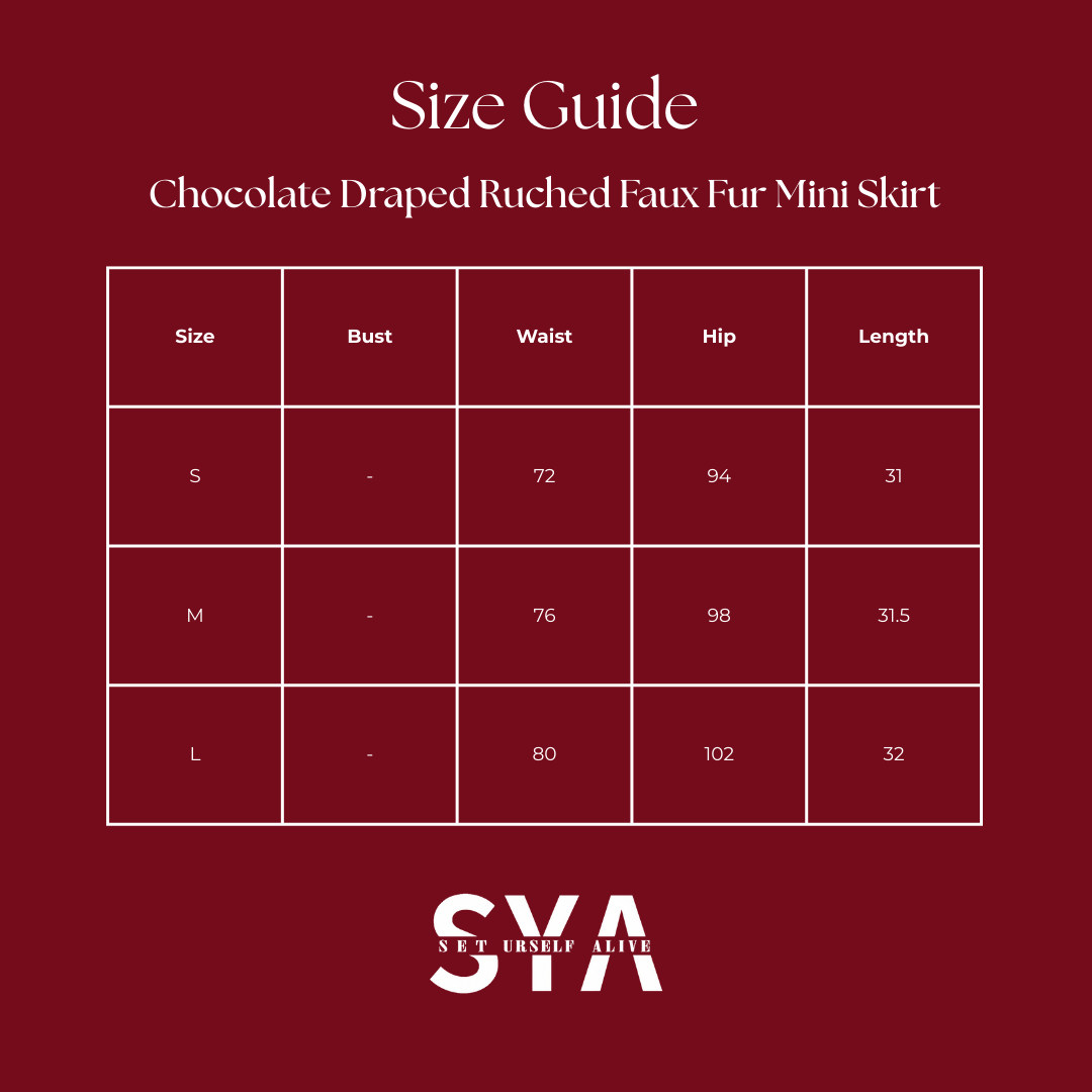 Chocolate Draped Ruched Faux Fur Mini Skirt