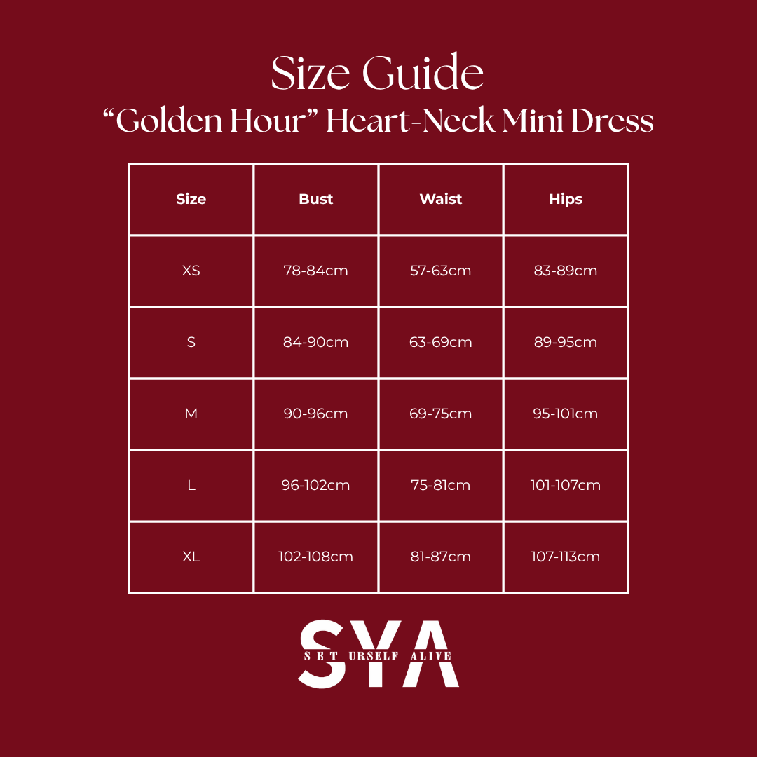 "Golden Hour" Heart-Neck Mini Dress