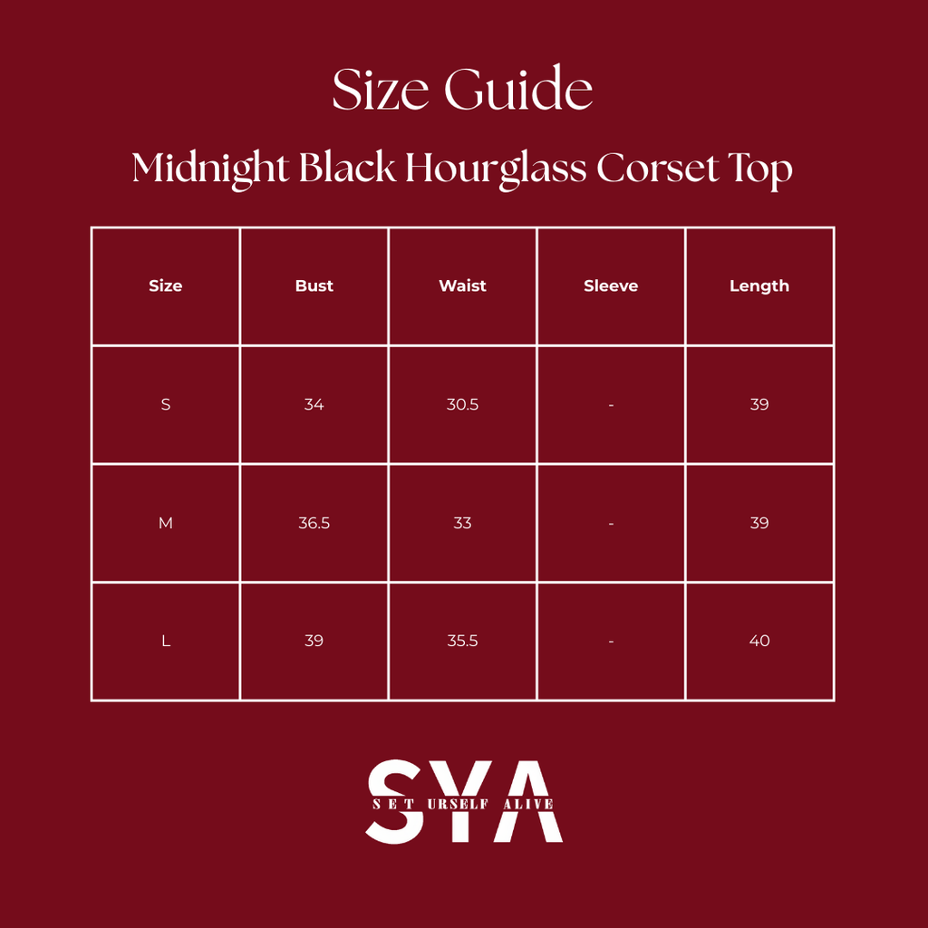 Midnight Black Hourglass Corset Top（缺单品或细节图）