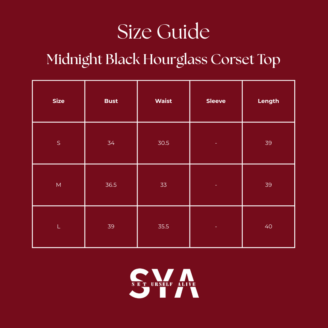 Midnight Black Hourglass Corset Top（缺单品或细节图）