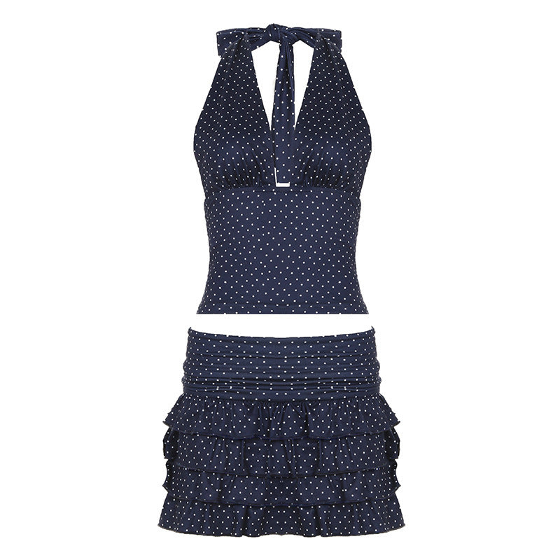 Navy Polka Dot Mini Set