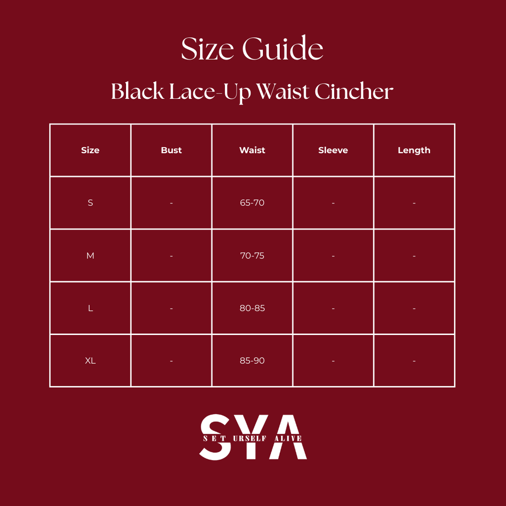 Black Lace-Up Waist Cincher