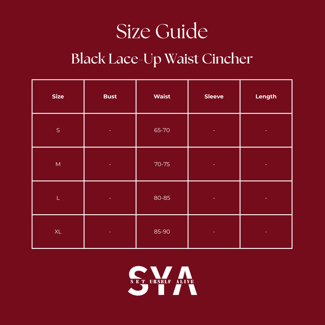Black Lace-Up Waist Cincher