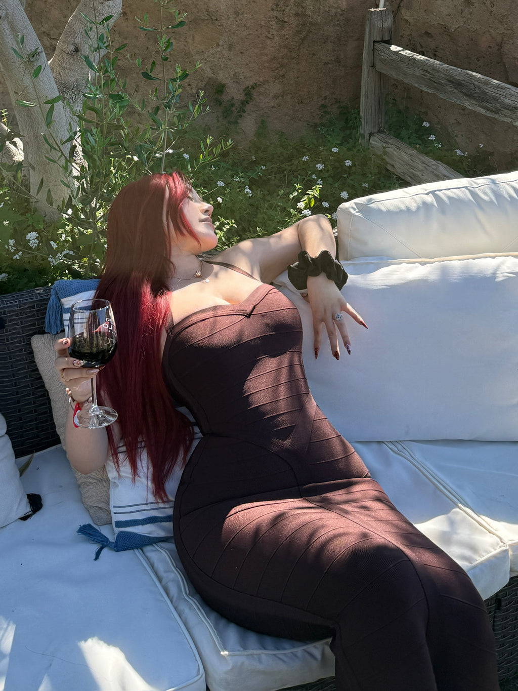 "Night Espresso" Sculpting Maxi Dress