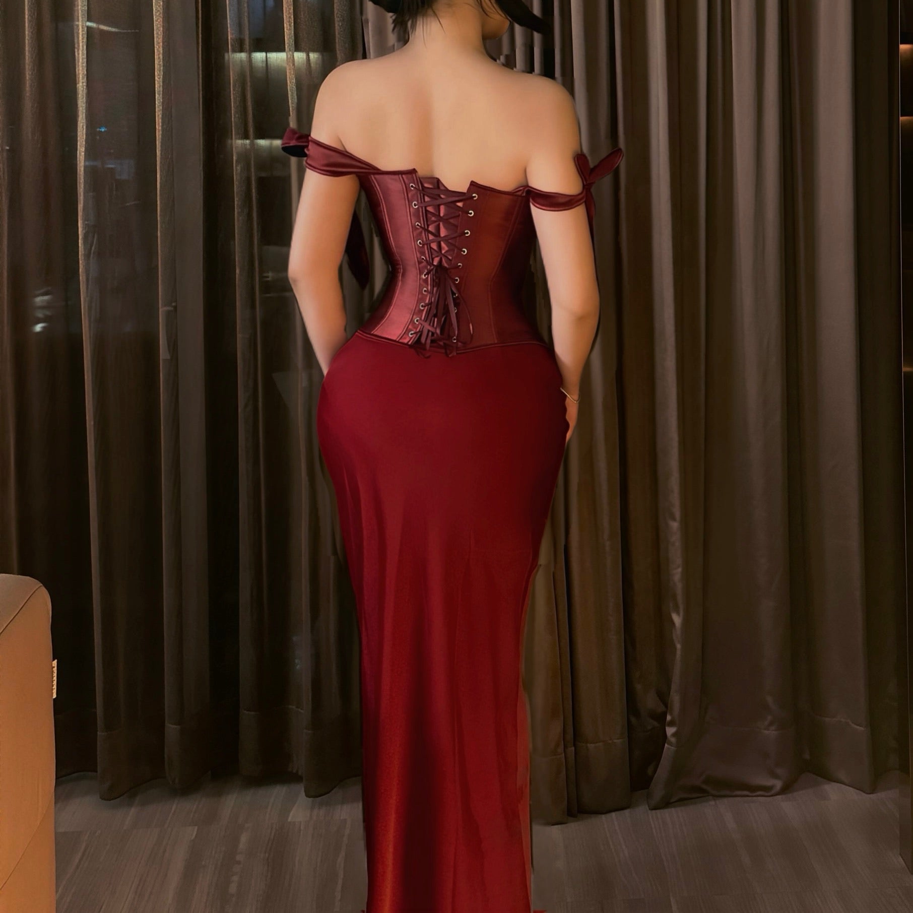 Scarlet Blossom Top & Crimson Red Dress Mini Set