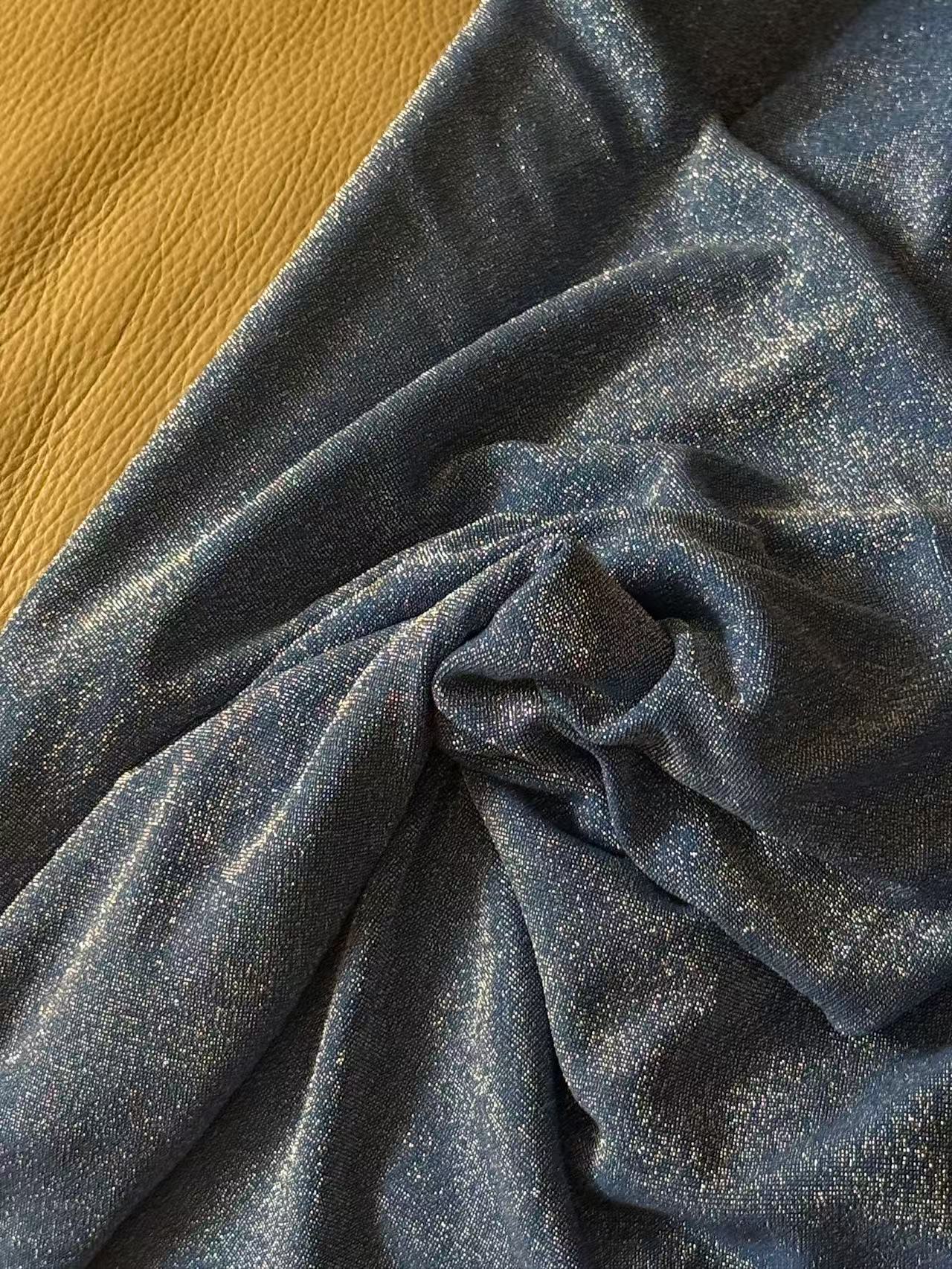 Shimmer Blue Mermaid Maxi Dress